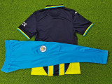 24/25 Man City Away Player Version Soccer Jersey(Sky Blue Long pants)