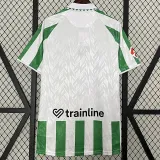 24/25 Real Betis Home Fans Soccer Jersey(胸前FREVER GREEN广告)