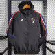 24/25 River Black Hooded Windbreaker(蓝红白边）