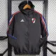 24/25 River Black Hooded Windbreaker(蓝红白边）