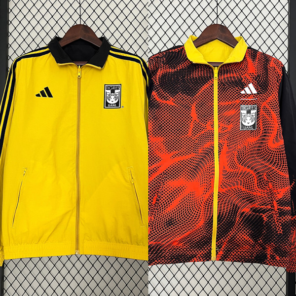 24/25  Tigres UANL Yellow & Red Double Sided Windbreaker (双面风衣)