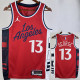 24/25 Clippers GEORGE #13 Red Top Quality Hot Pressing NBA Jersey (Trapeze Edition) 飞人版