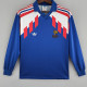 1988/1990 France Home Long Sleeve Retro Soccer Jersey (长袖)