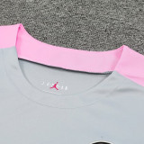 24/25 PSG Grey Pink ShoulderTank top and shorts suit(粉肩)