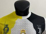 25/26 RMA  C-RONALDO Co Branded Edition Player Version  Soccer Jersey黄白领