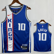 23/24 Kings DeROZAN #10 Blue city Edition Top Quality Hot Pressing NBA Jersey
