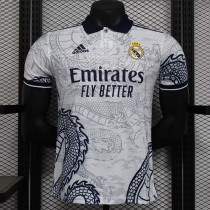 24/25 RMA White Dragon Pattern Edition Player Version Soccer Jersey