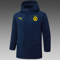 24/25  Dortmund  Royal Blue Hooded Cotton Coat G252