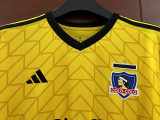 24/25 Colo-Colo Yellow Goalkeeper  Fans Soccer Jersey（Advertisement ）（广告、字样）
