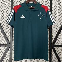 24/25 Cruzeiro Military Blue Polo Training shirts（翻领）