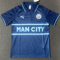 21/23 Man City Royal Blue Classic Polo Short Sleeve