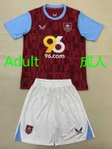 24/25 Burnley FC Home Fans Soccer Jersey(成人胸前带96)