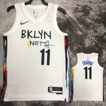 22/23 NETS IRVING #11 White City Edition Top Quality Hot Pressing NBA Jersey