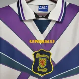 1994/1996 Scotland White Retro Soccer Jersey