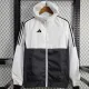 24/25 AD White & Black  Hooded Windbreaker