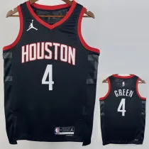23/24 Rockets GREEN #4 Black Top Quality Hot Pressing NBA Jersey (Trapeze Edition)飞人版