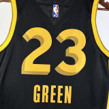 23/24 WARRIORS GREEN #23 Black City Edition Top Quality Hot Pressing NBA Jersey (V领)