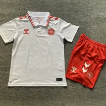 2024 Denmark Away Kids Soccer Jersey