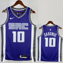 22/23 KINGS SABONIS #10 Purple Away Top Quality Hot Pressing NBA Jersey(V领）