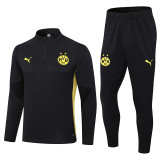 24/25 Dortmund Black Half Pull Tracksuit  (半拉链)