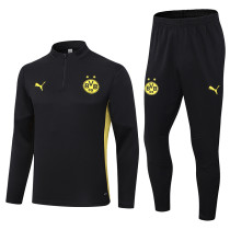 24/25 Dortmund Black Half Pull Tracksuit  (半拉链)