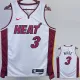 22/23 HEAT WADE #3 White Top Quality Hot Pressing NBA Jersey (V领）