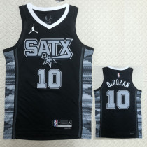 22/23 SA Spurs DEROZAN #10 Black Top Quality Hot Pressing NBA Jersey (Trapeze Edition)
