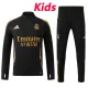 24/25 RMA Black  Kids  Half Pull Tracksuit  (童装、半拉链)
