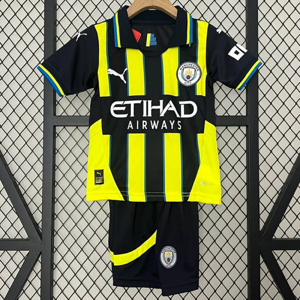 24/25 Man City Away Kids Soccer Jersey