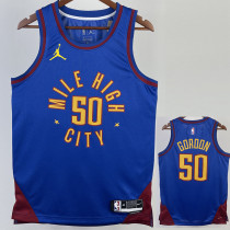 22/23 Nuggets GORDON #50 Blue Top Quality Hot Pressing NBA Jersey (Trapeze Edition) 飞人版