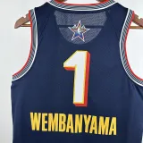 24/25 ALL-STAR WEMBANYAMA #1 Royal Blue Top Quality Hot Pressing NBA Jersey