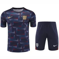 24/25 England Blue Purple  Checkered  Training Short Suit（方格蓝紫）