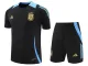 24/25  Argentina Black Training Short Suit(黑色蓝肩）