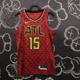HAWKS CARTER #15 Red Top Quality Hot Pressing NBA Jersey