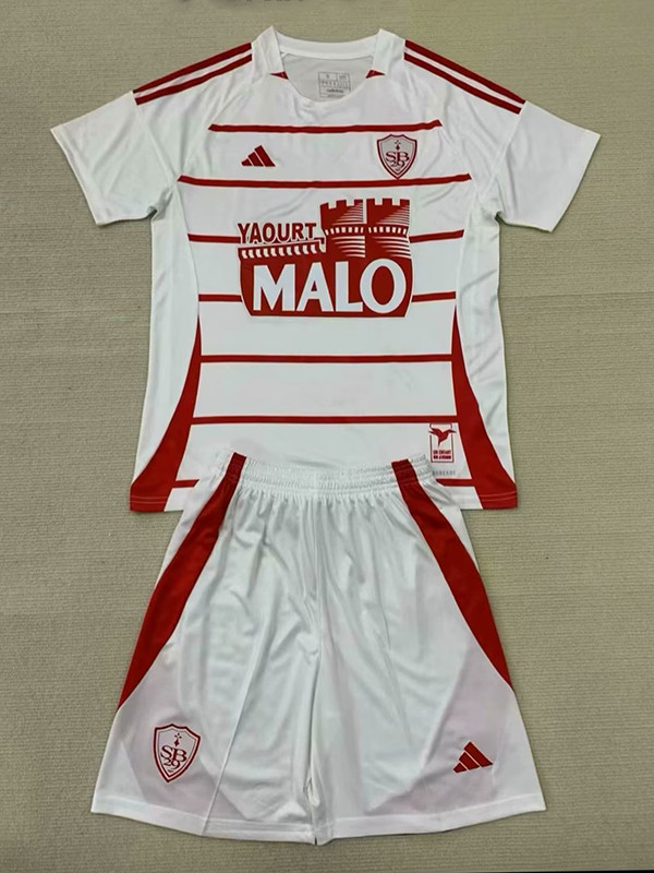 24/25 Stade Brestois Away Kids Soccer Jersey