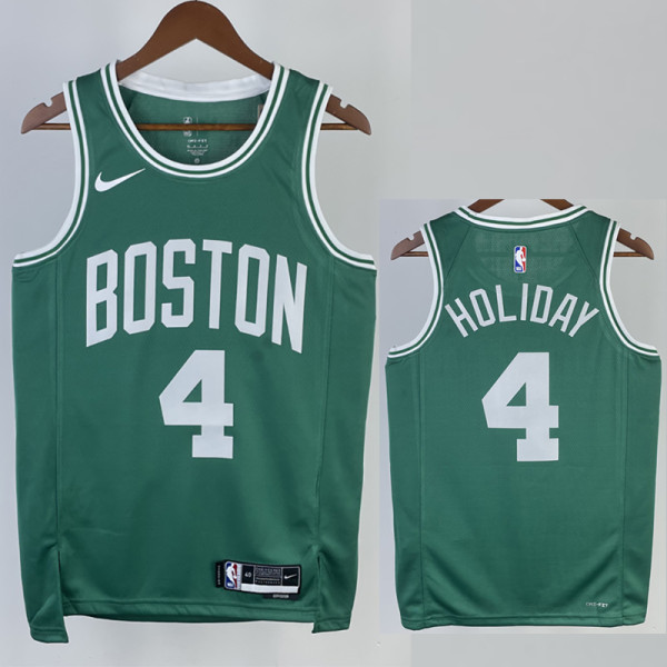 22/23 CELTICS HOLIOAY #4 Green Top Quality Hot Pressing NBA Jersey
