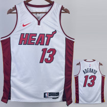 22/23 HEAT ADEBAYO #13 White Top Quality Hot Pressing NBA Jersey (V领）