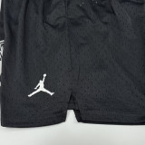 24/25 N48 JOR Black Breathable Sports  shorts(带孔、前带图标)