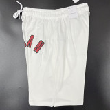 24/25 JOR White Grey Cotton shorts(005、前横大JOR标、全棉)