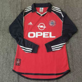 2001/2002 Bayern Red Long Sleeve Retro short  shirt