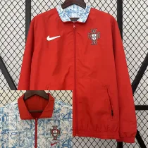 2024 Portugal Red & Grey  Double Sided Windbreaker (双面风衣)