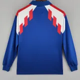 1988/1990 France Home Long Sleeve Retro Soccer Jersey (长袖)