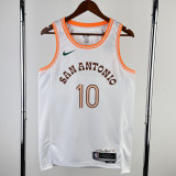23/24 SA Spurs SOCHAN #10 White City Edition Top Quality Hot Pressing NBA Jersey