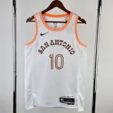 23/24 SA Spurs SOCHAN #10 White City Edition Top Quality Hot Pressing NBA Jersey
