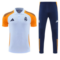 25/26  RMA  White Blue (Yellow Sleeves) Polo Collar Pants Set