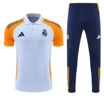 25/26  RMA  White Blue (Yellow Sleeves) Polo Collar Pants Set