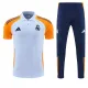 25/26  RMA  White Blue (Yellow Sleeves) Polo Collar Pants Set