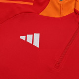 24/25 AD Red Half Zipper Sportswear # 801红色(半拉链)
