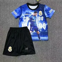 25/26 RMA C-Ro Commemorative Edition Blue Kids Soccer Jersey