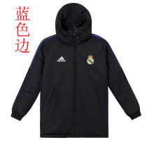 22/23 RMA Black Hooded Cotton Coat Blue Edge (蓝色边) 棉衣